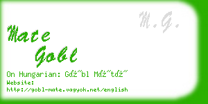 mate gobl business card